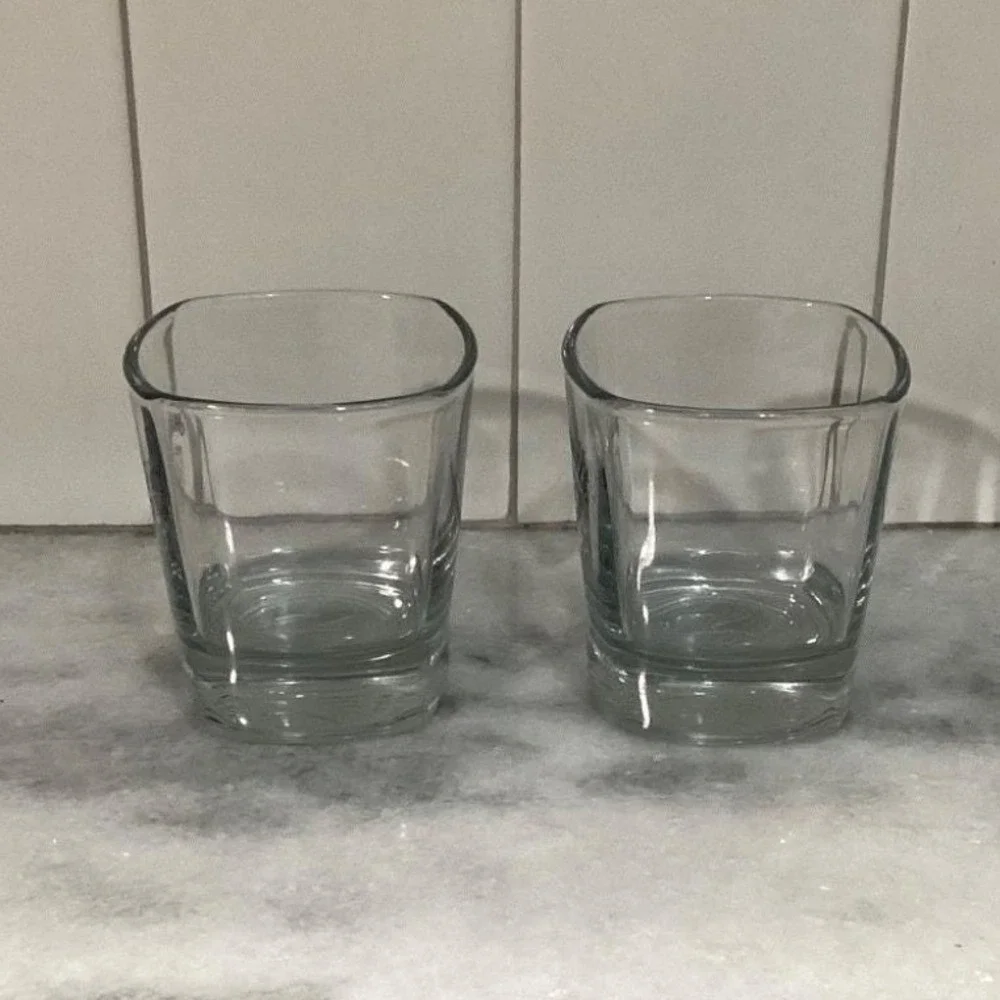 Jack Daniels Old No. 7 Lowball Glasses, Set of 2, Weighted Bottom Emboss Barware